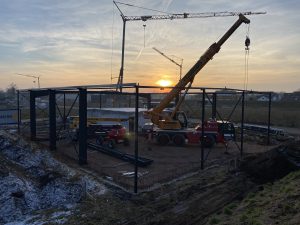 Neubau einer Montagehalle mit Büroräumen